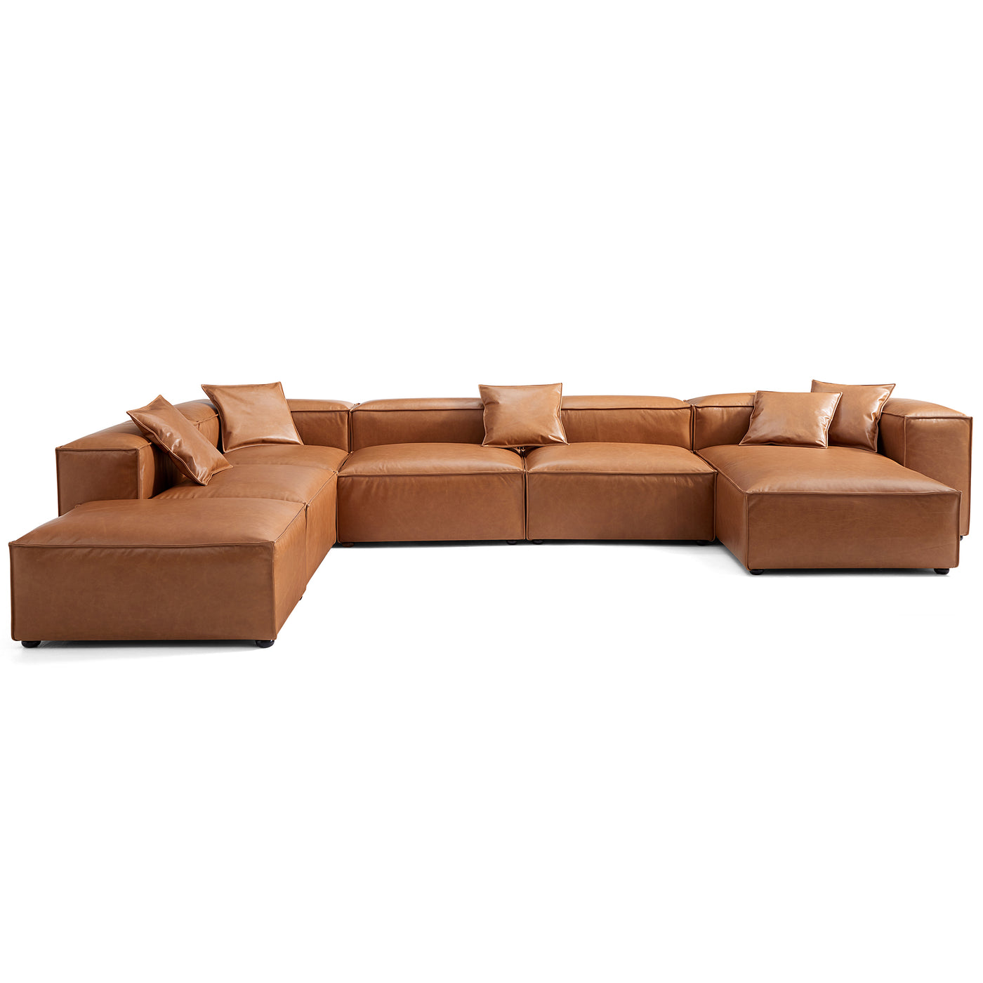 Benthe Modular Tan Open End Sectional Sofa-Tan