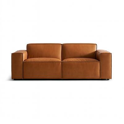 Kendall Italian Top Grain Leather Sofa-Tan-94.5"