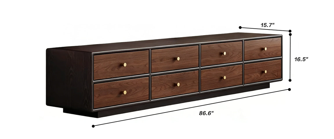 Monroe Walnut Low-profile TV Stand