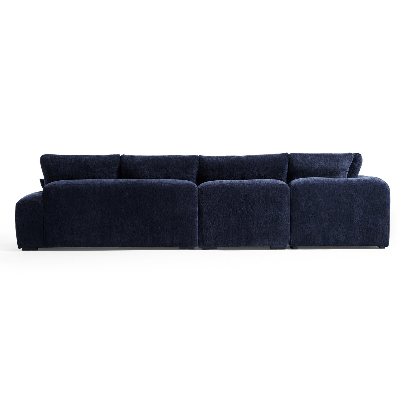 The Empress Navy Blue Corner Sectional-Navy Blue-144.9"