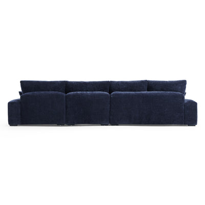 The Empress Navy Blue Sectional-Navy Blue-150.8"
