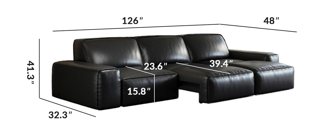 Domus Leather Power Sleeper Sofa