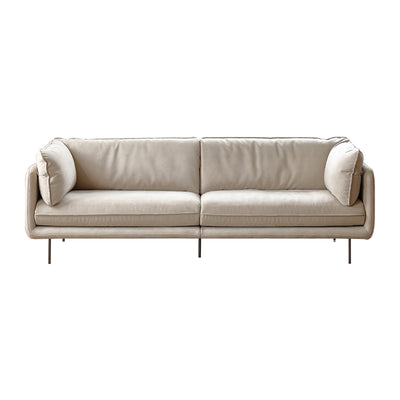 Vanilla Brown Fabric Sofa and Sectional-Beige-106.3"