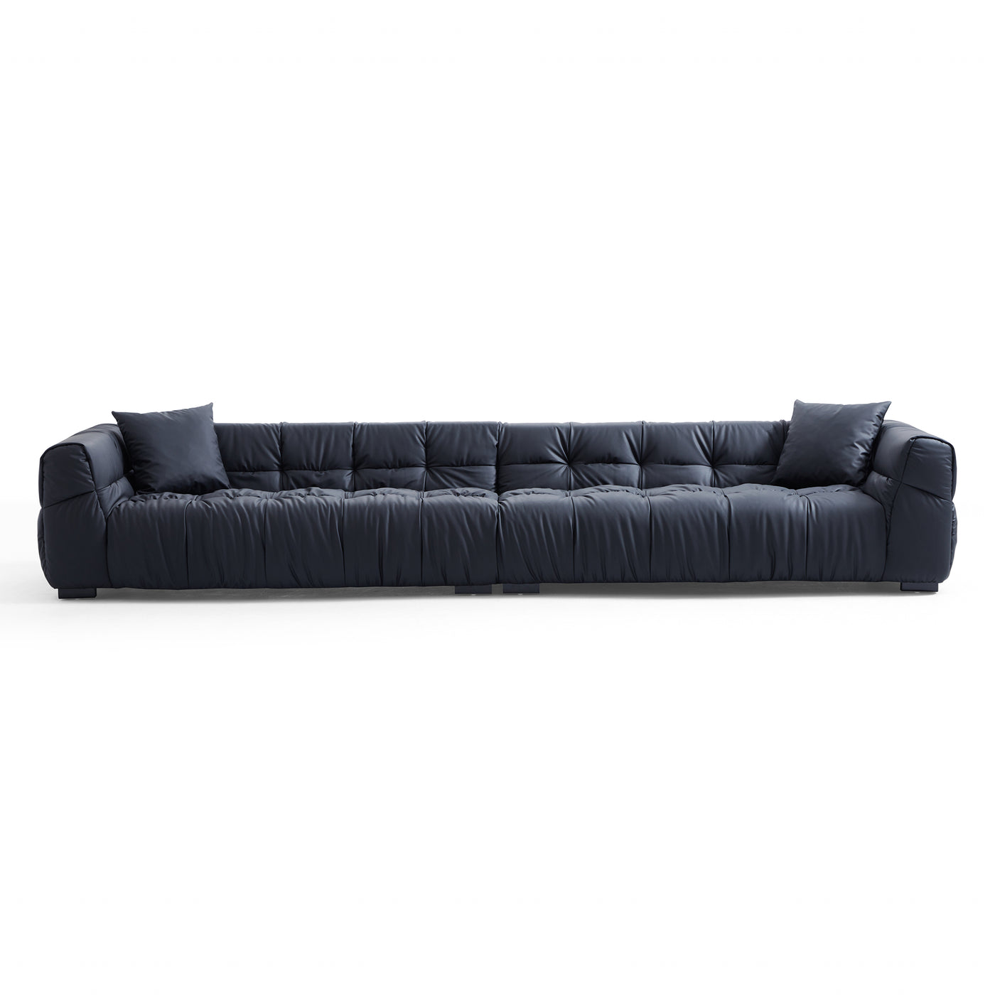 Boba Black Leathaire Sofa-hidden