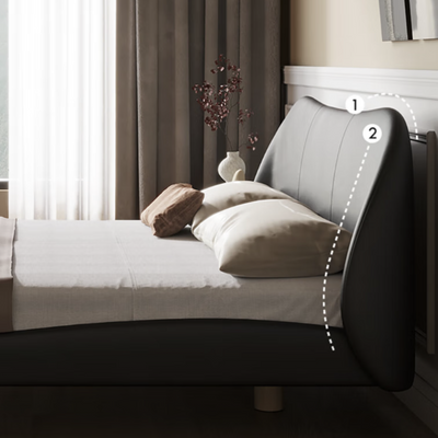 Molten Leather Floating Bed