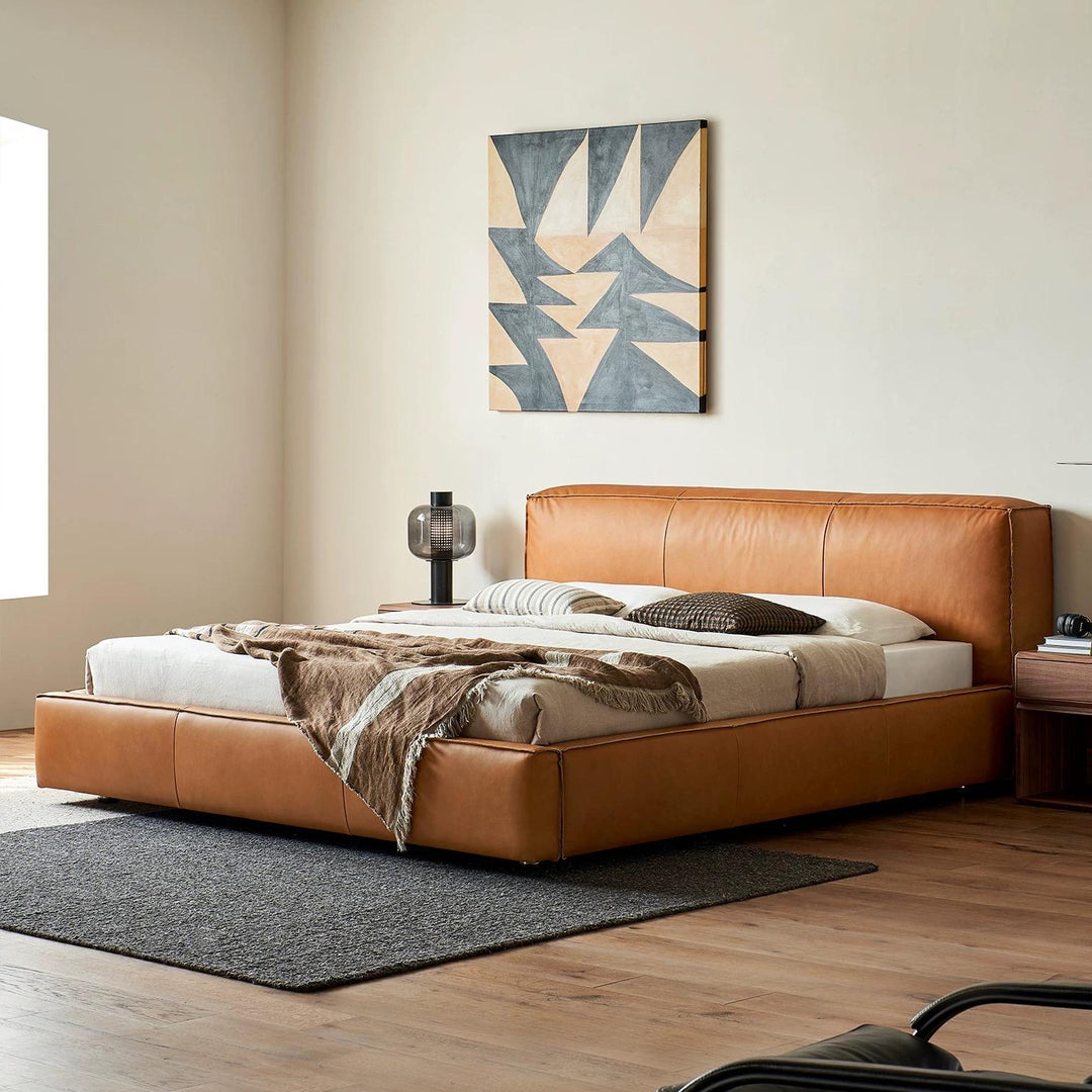 Cinnamon Leather Bed-Tan