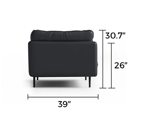 Vanilla Brown Genuine Leather Sofa