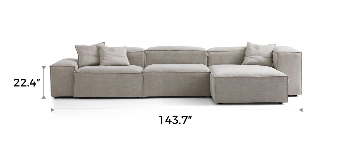 Freedom Modular New Gray Sectional Sofa