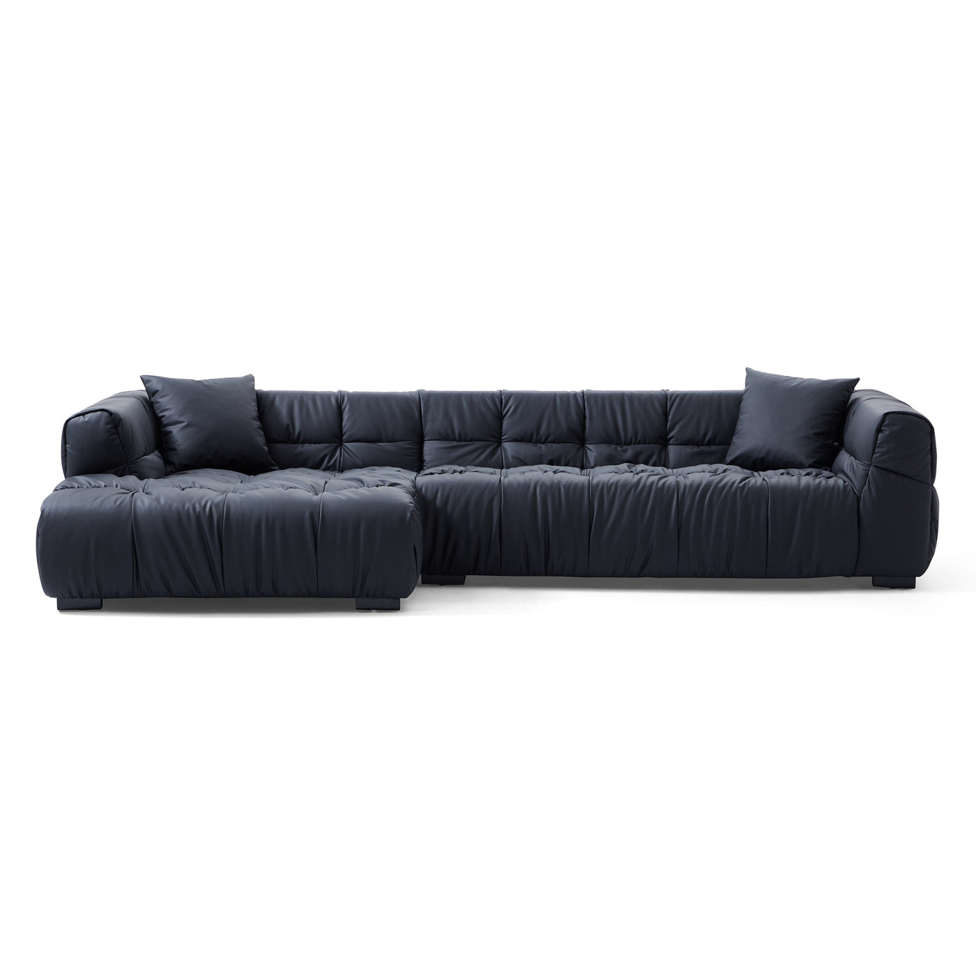 Boba Black Leathaire Sectional-Black-hidden