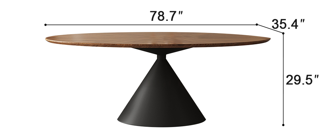 Apex Walnut Ellipse Dining Table