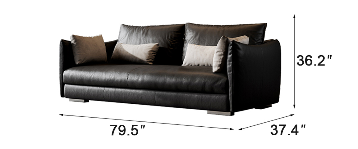 Lennox Plush Leather Sofa