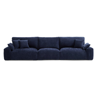 The Empress Navy Blue Sofa-Navy Blue-141.7"