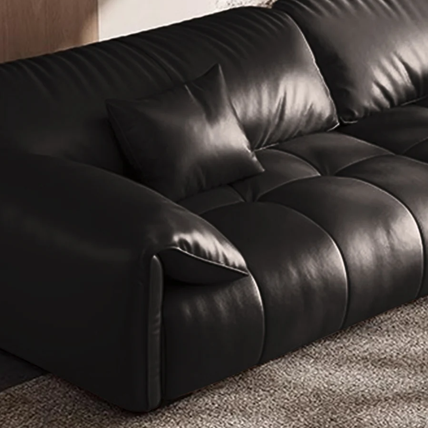 Anorea Brown Contemporary Minimalist Sofa