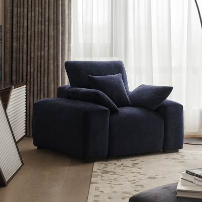 The Empress Navy Blue Armchair-Navy Blue