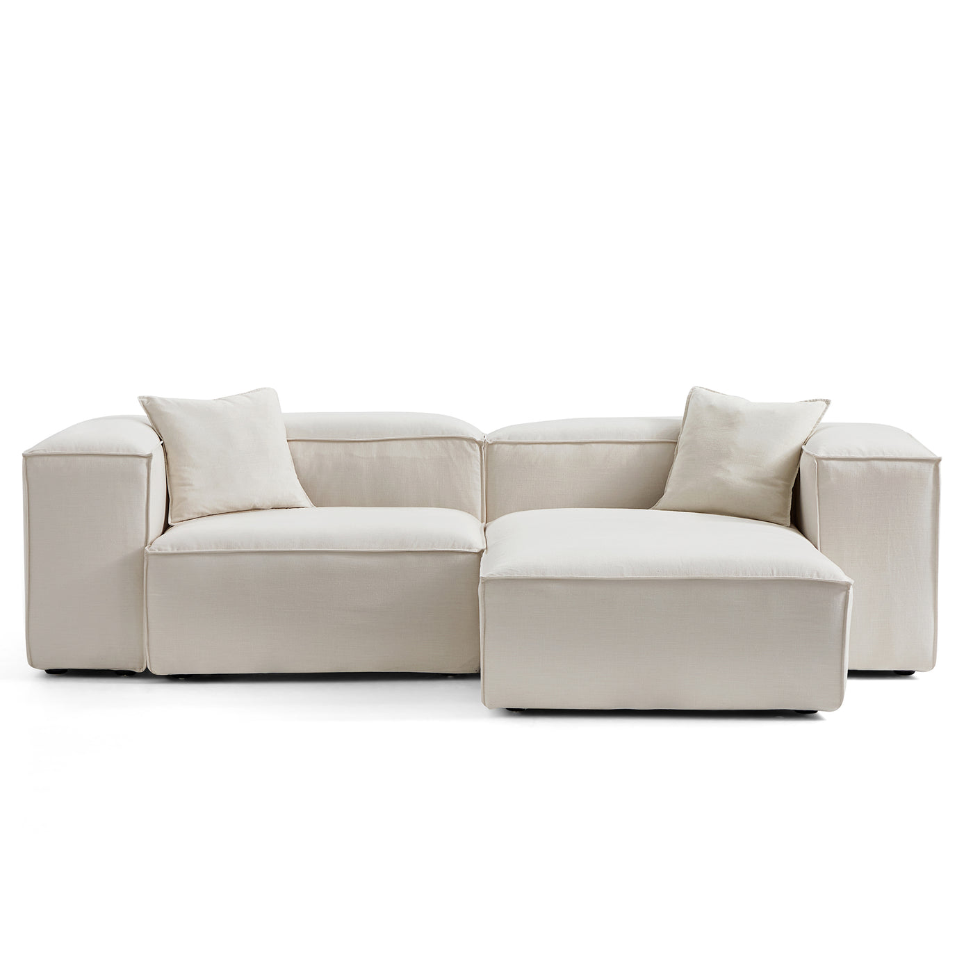 Freedom Modular Sectional Sofa-Beige-106.3"-High