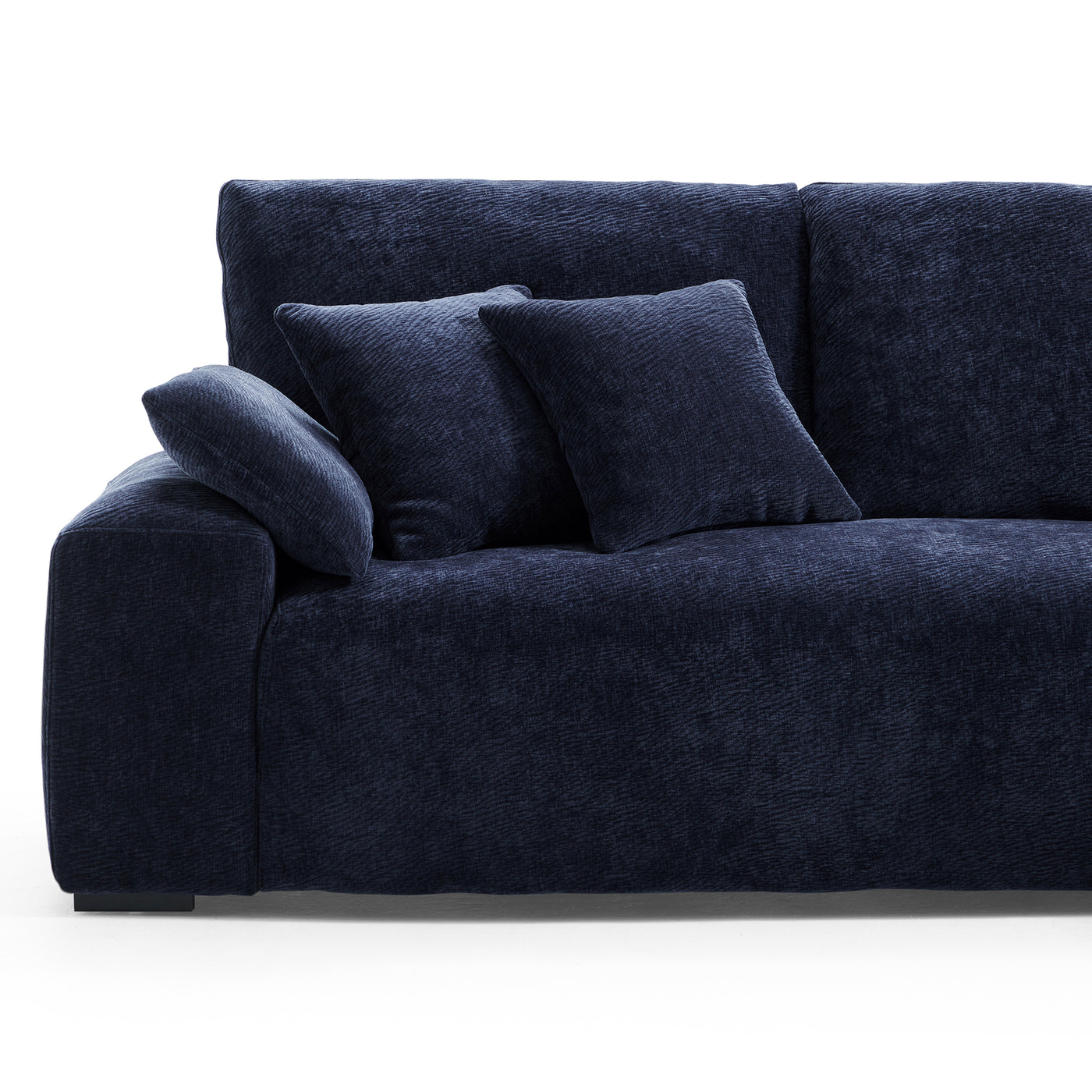The Empress Navy Blue Sofa and Ottoman-Navy Blue