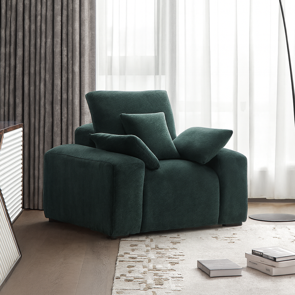 The Empress Green Armchair-Green