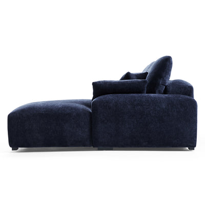 The Empress Navy Blue Sectional-Navy Blue