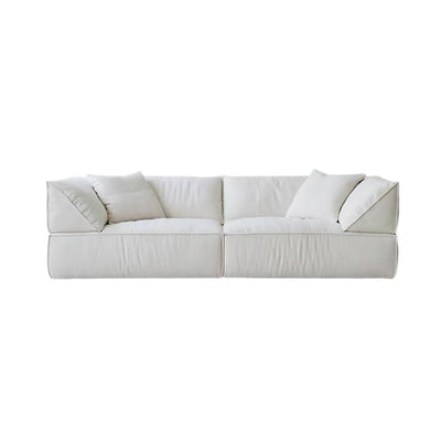Brioche Soft Linen Sofa-White-96.6"