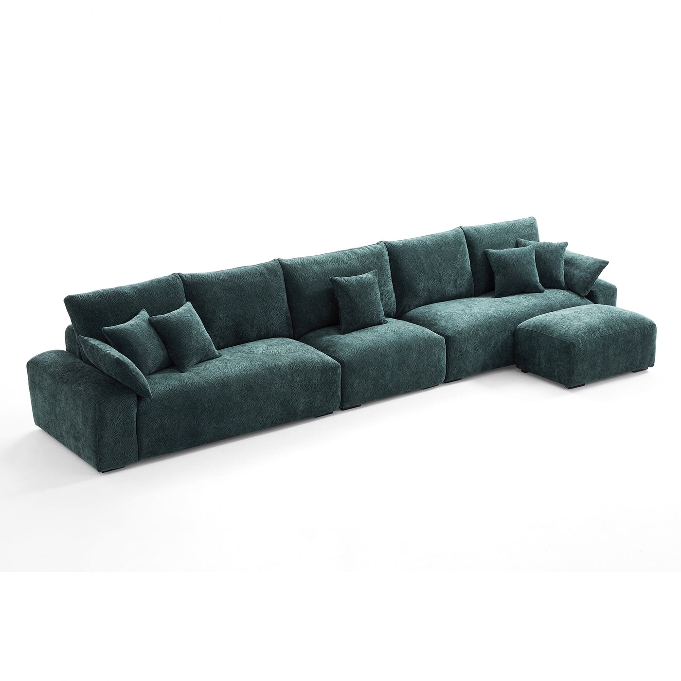 The Empress Green Sofa and Ottoman-Green-175.6″