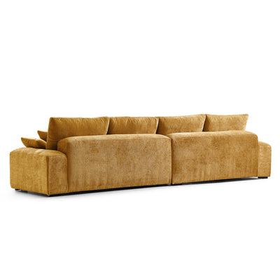 The Empress Beige Sofa-Yellow-140.1"