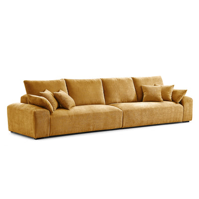 The Empress Camel Sofa-Yellow-140.1"