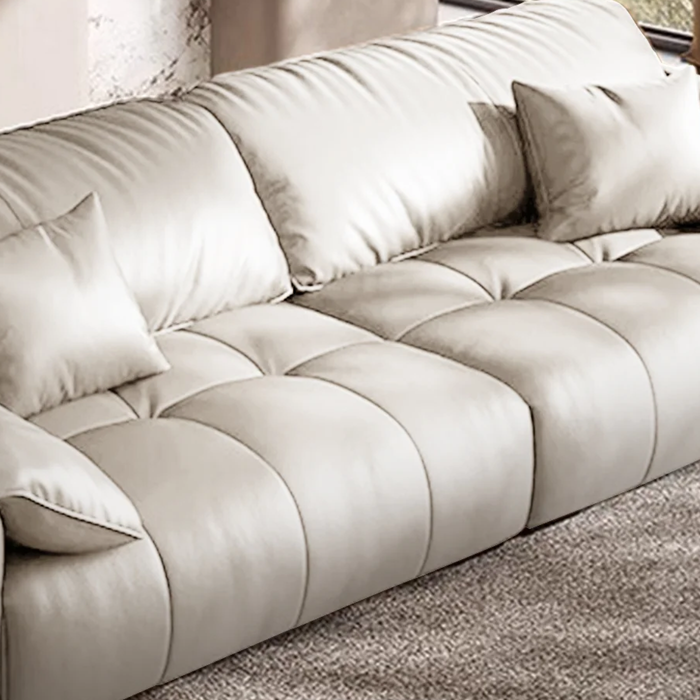 Anorea Brown Contemporary Minimalist Sofa