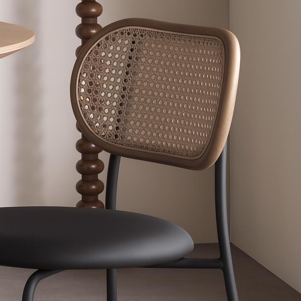 Woven Grace Dining Chair-Black