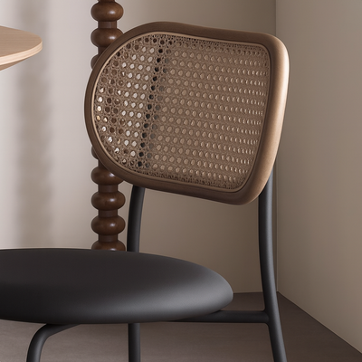 Woven Grace Dining Chair-Black