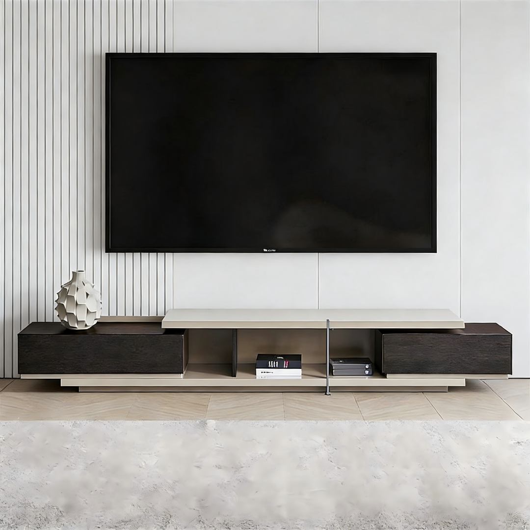 Slate & Ivory Modern TV Stand