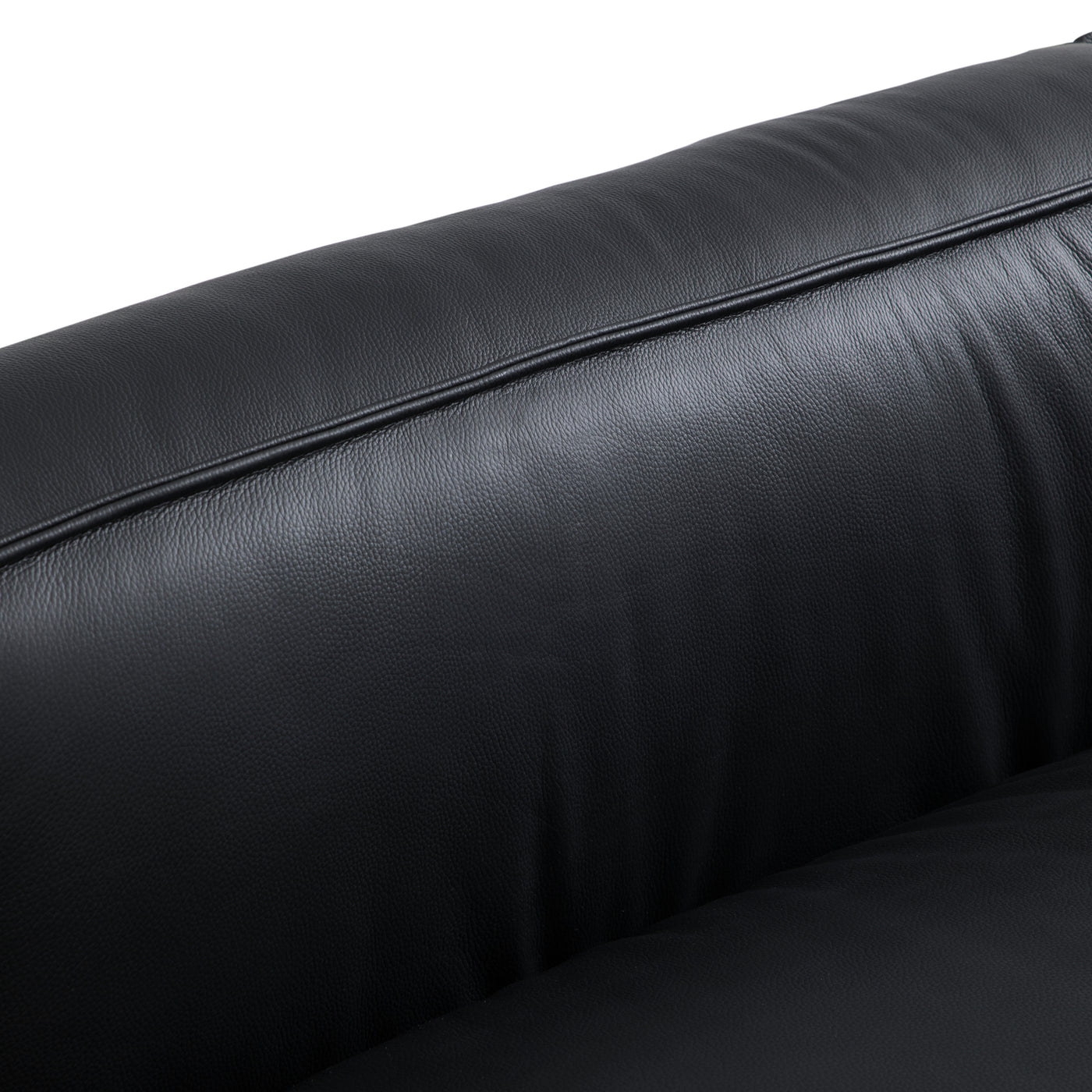 Luxury Minimalist Black Leather Sectional