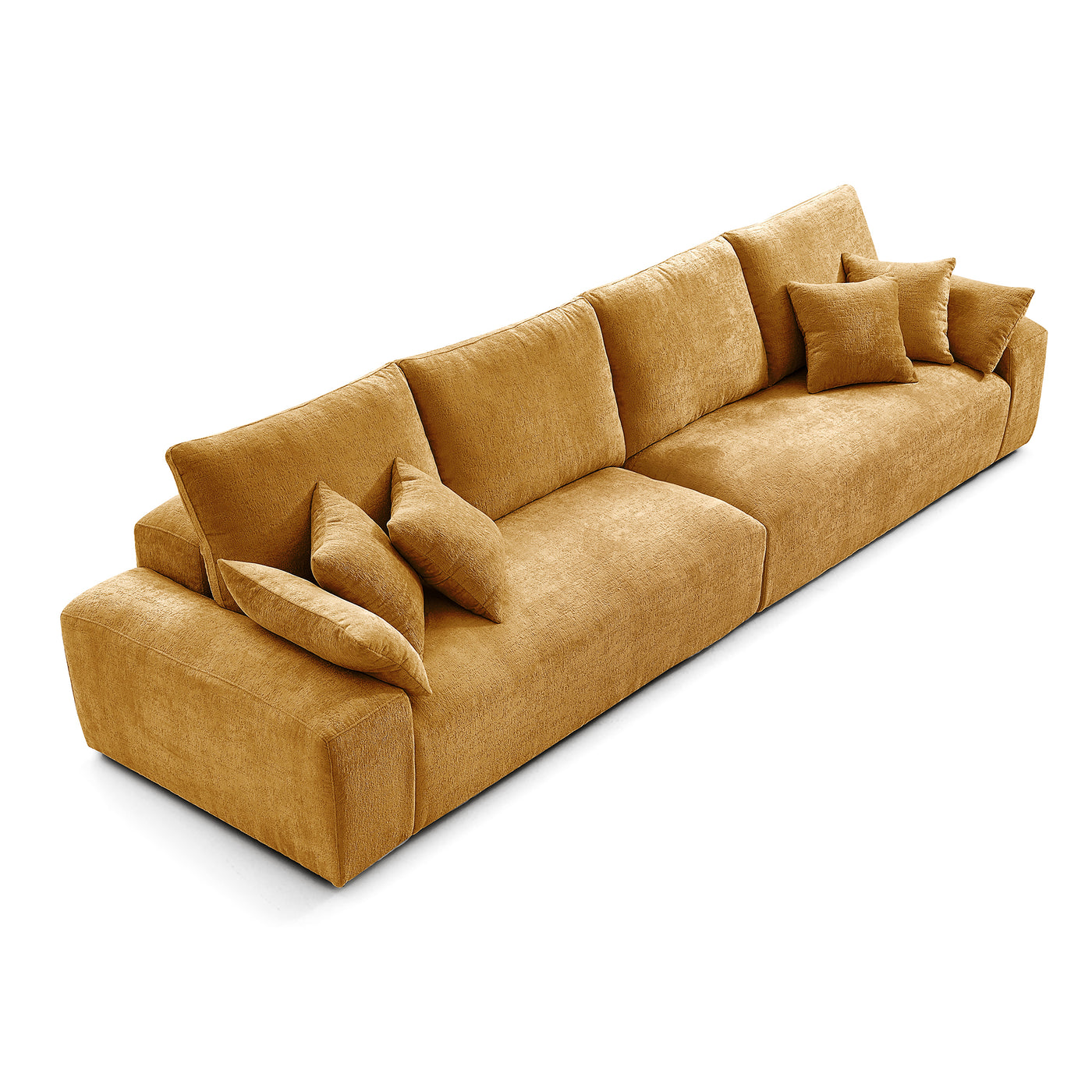 The Empress Beige Sofa-Yellow-140.1"