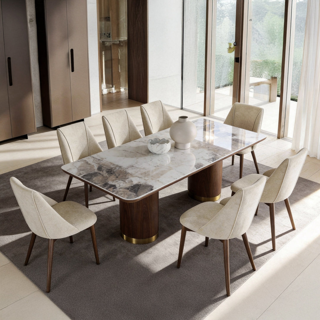 Calix Sculptural Marble Dining Table