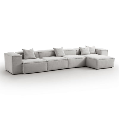 Freedom Modular Khaki Sectional Sofa-Gray-181.1"-High