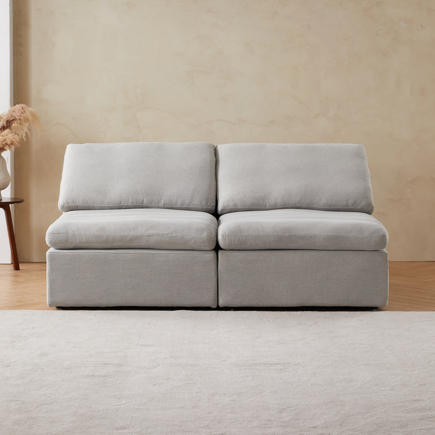 Sale Tender Armless Sofa-Gray-2 Seater (74.8″)