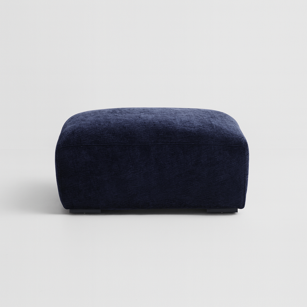 The Empress Navy Blue Ottoman