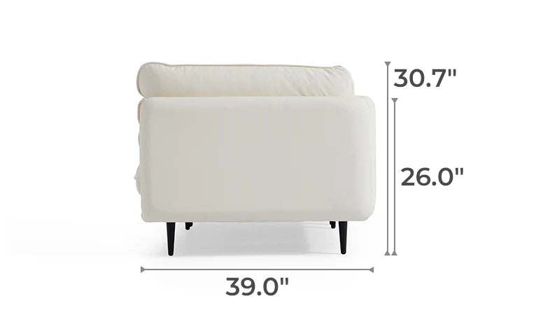 Vanilla Brown Genuine Leather Sofa