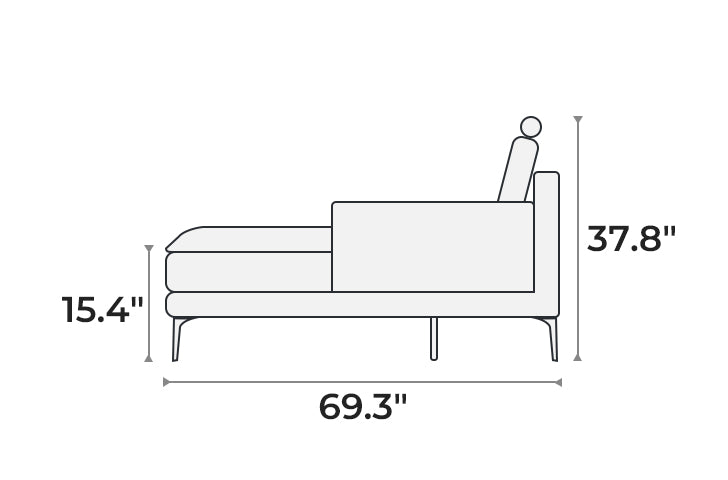 Bel Modern Gray Fabric Sectional