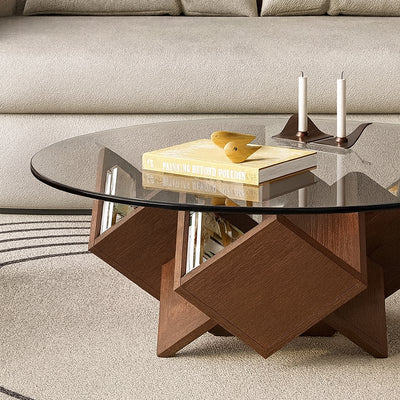 Scandinavian Magic Cube Glass Coffee Table