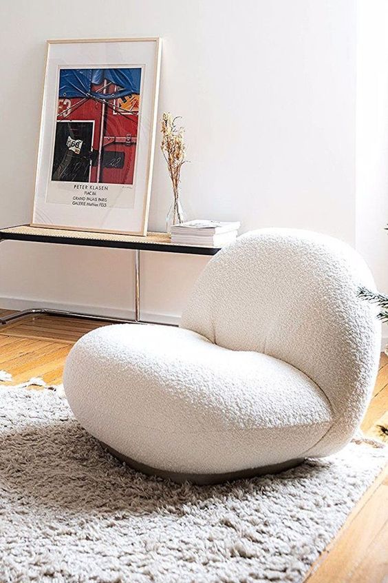 Puff Cream Accent Chair