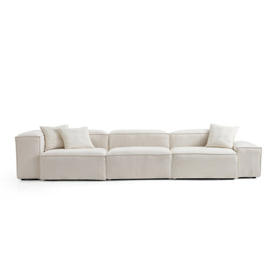 Freedom Modular Sectional Sofa-Beige-143.7"-Low & High