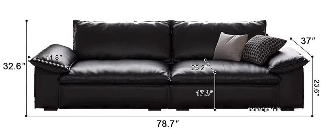 Brownie Modern Luxe Leather Sofa