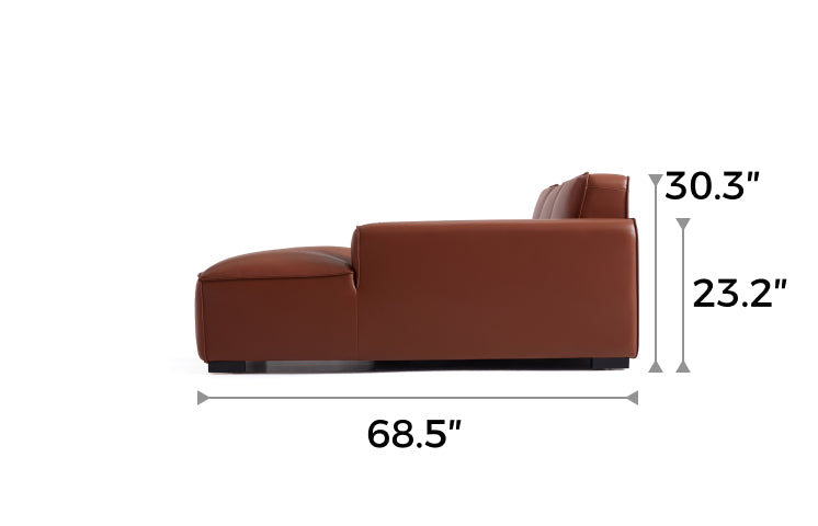 Domus Modular Brown Leather Sectional