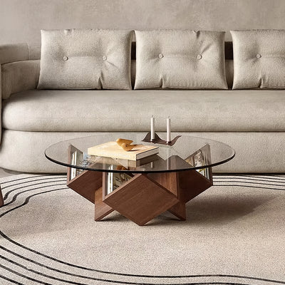 Scandinavian Magic Cube Glass Coffee Table