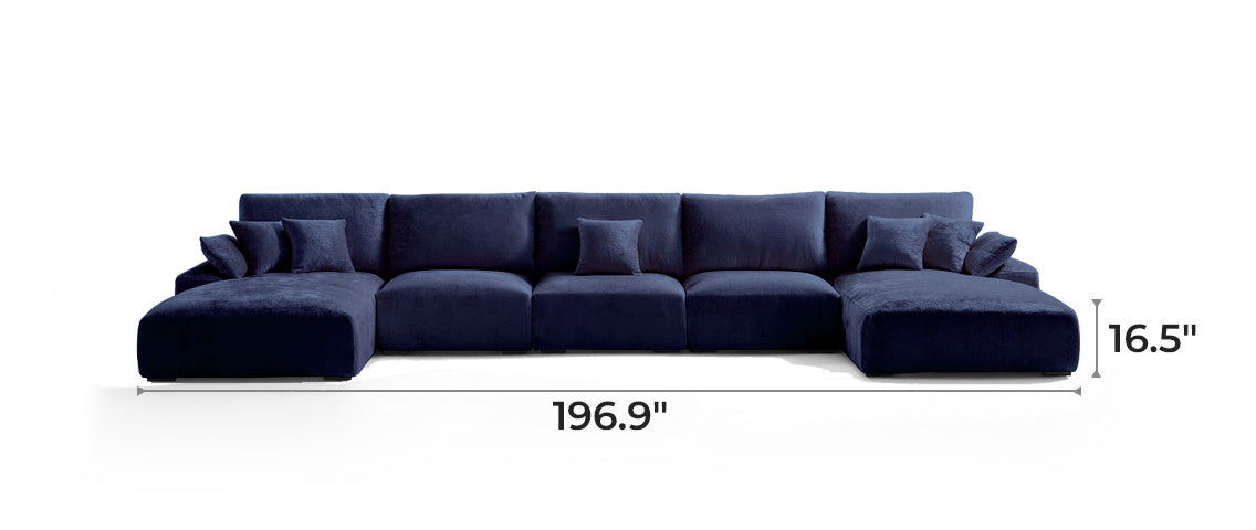 The Empress Green U-Shaped Sectional