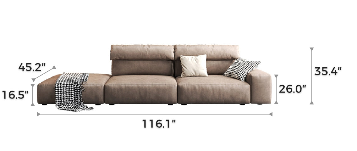 Chestnut Open End Sectional