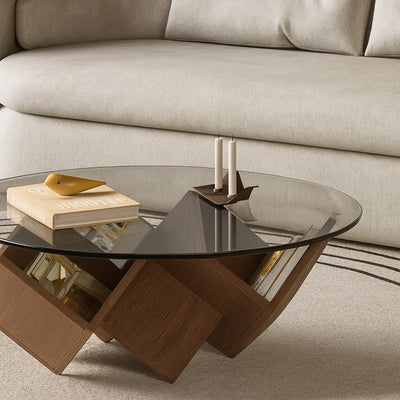 Scandinavian Magic Cube Glass Coffee Table
