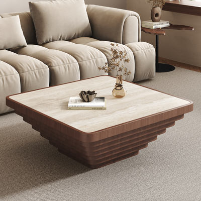 Flutter Walnut Coffee Table Set