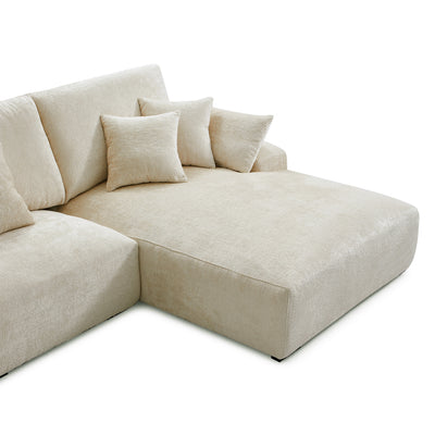 The Empress Gray Sectional-Beige
