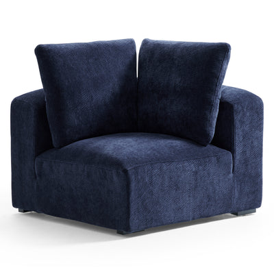 The Empress Green U Shaped Sectional-Navy Blue